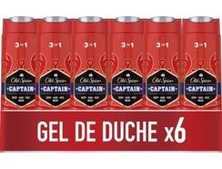 Gel de Duche e Champô OLD SPICE Captain (6 x 400 ml)