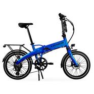 Littium – Bicicleta Elétrica Dobrável Ibiza Rainbow – Blue Marlin Tamanho único