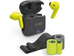 Kit Auriculares Bluetooth True Wireless SBS Music Bounce (In Ear – Microfone – Preto) + 3 bandas elásticas