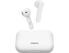 Auriculares Bluetooth True Wireless STREETZ TWS-1105 (In Ear – Microfone – Branco)