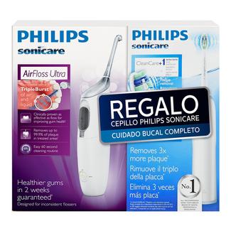 Irrigador dental Philips Sonicare AirFloss Ultra HX8332/01 + Escova de dentes eléctrica Philips HX3212/03 CleanCare