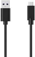 Cabo USB 3.1 Gen1 5Gbps 3A, USB-C/M-A/M, preto, AWG28, 3.0 metros