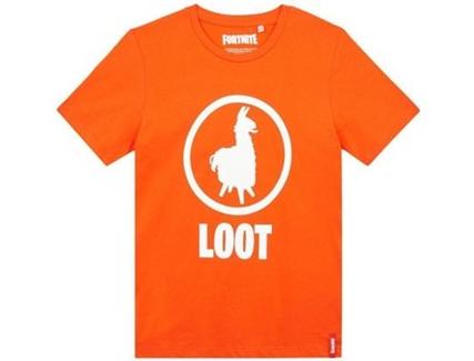 T-Shirt FORTNITE Orange Lama para 10 Anos