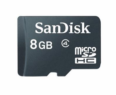 SANDISK Cartão de memória Micro SD 8 GB + adaptador SD