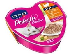 Pack de Comida Húmida para Gato VITAKRAFT Poésie (Molho – Peru e Queijo – 15 Unidades)