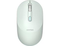 Rato MITSAI Portable (Wireless – Casual – 1600 dpi – Verde)