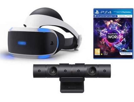 PlayStation VR + Câmara + Jogo VR Worlds