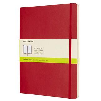 Moleskine Classic Caderno Extra Grande 192 Páginas Lisas Capa Mole Vermelho