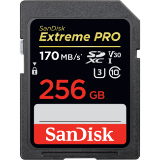 Cartão Memória SanDisk Extreme Pro UHS-I V30 SDXC 256GB