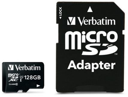 Verbatim MicroSDXC 128GB Class 10 com Adaptador