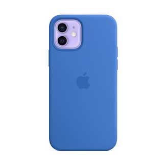 Capa Apple em silicone com MagSafe para iPhone 12 iPhone 12 Pro – Azul Capri