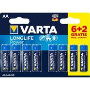 Varta Long Life Power Pack 8 Pilhas AA LR06