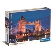 CLEMENTONI – Puzzle High Quality Collection Compact: Tower Bridge At Night – 1000 Peças default