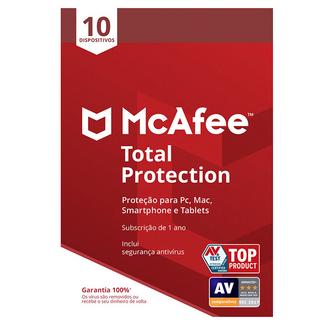 Mcafee Total Protection 10 Dispositivos 1 Ano