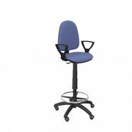 Cadeira de Escritório Alta PIQUERAS Y CRESPO Ayna Azul Claro (Braços Fixos – Tecido – Rodas Parquet)