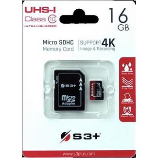 Cartão de memória S3+ Micro SDHC Class 10 – 16GB
