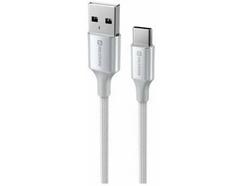Cabo SWISSTEN Textile Usb-C – Usb (Branco)
