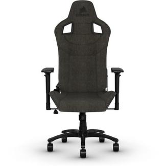 Cadeira Gaming CORSAIR T3 Rush (Até 120 kg – Elevador a Gás Classe 4 – Preto)