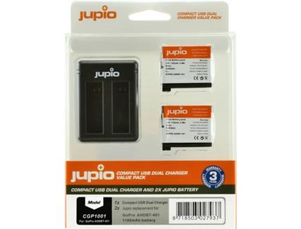 Kit JUPIO 2 Baterias HERO4 e Carregador Duplo