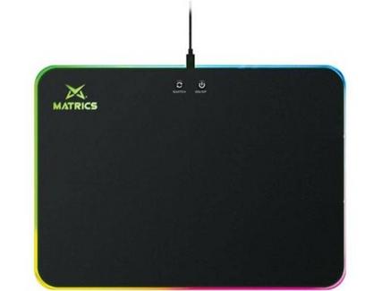Tapete de Rato MATRICS MPW35 (Wireless – Antiderrapante – RGB – Preto)