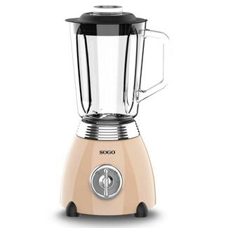 Liquidificador Sogo Retro Bat-Ss-5565 Jarro de Vidro de 500 W e de 1 5 Litros – Bege