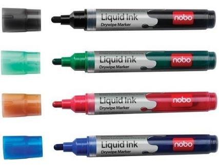 Pack 4 Marcadores NOBO Liquid Ink