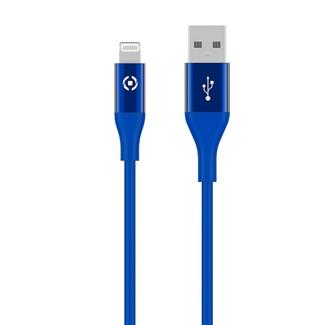 Cabo Celly USB para Lightning de Silicone de 1 5 m – Azul