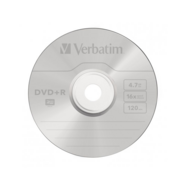 1×50 Verbatim DVD-R 4,7GB 16x Speed, matt silver