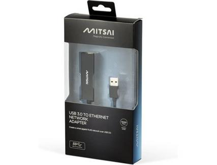 Adaptador MITSAI (USB 3.0 – RJ45 – Preto)