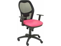 Cadeira de Escritório Operativa PIQUERAS Y CRESPO Jorquera Rosa (Braços reguláveis – Malha e Pele Sintética)