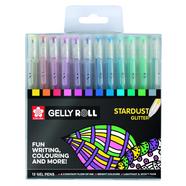 Conjunto de doze marcadores de gel de traço fino com efeito brilhante Gelly Roll multicolor