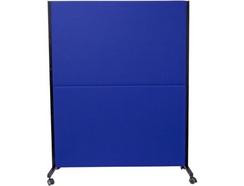 Biombo PYC Valdeganga Azul ((L) 130 x (P) 5 x (A) 160 – 160 cm – Tecido)