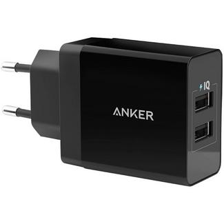 Carregador Anker PowerPort 2 Ports 24W/4.8A Preto