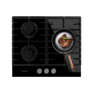 Placa Gás Cecotec Bolero Squad G 3200F Glass Black