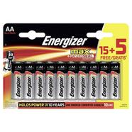 Energizer Max Powerseal Pilhas Alcalinas AA LR6 15+5 Unidades