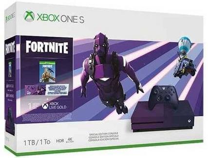 Consola Xbox One S 1TB Roxa + Fortnite Battle Royale Special Edition