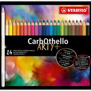 Lápiz de color tiza-pastel STABILO CarbOthello ARTY+ estuche metálico 24 colores