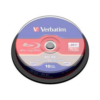 Verbatim Blu-Ray BD-RE 25GB 2x Printable Pack 10 (43694)