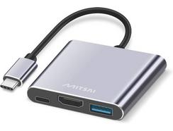 Adaptador MITSAI USB-C para HDMI + USB-C + USB 3.0