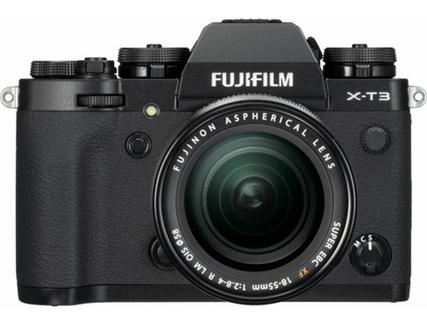 Kit Máquina Fotográfica Mirrorless FUJIFILM X-T3 + XF18-55mm + XF55-200mm (Preto – 26.1 MP – Sensor: APS-C – ISO: 80 – 51200