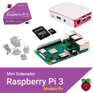 Kit Raspberry Pi 3 Modelo B+ 32GB Noobs+Caixa+Carregador Branco