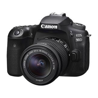 Kit Máquina Fotográfica Reflex CANON 90D + EF-S 18-55 f/3.5 (32.5 MP – Sensor: APS-C – ISO: 100 a 51200)
