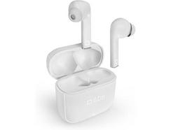 Auriculares Bluetooth True Wireless SBS Beat Free (In Ear – Microfone – Branco)