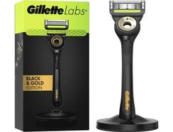 Coffret de Rosto GILLETTE Labs Máquina de Barbear Black & Gold