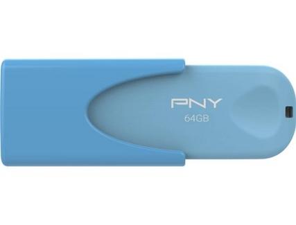Pen USB PNY Attaché 4 2.0 (64 GB – Azul)