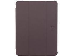 Capa para iPad 10.9 (10th gen) com frente em material acetinado, traseirae, funcionalidade de stand, e ranhura para caneta. Incorpora no seu fabrico 1.5 garrafas de plÃ¡stico.