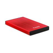 Caixa HDD Tooq 2.5″ SATA (9,5mm) – USB 3.0/3.1 Gen 1 Vermelho Metalizado