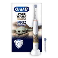 Escova de Dentes Elétrica Oral B Braun Pro Júnior Yoda Recarregável para Crianças