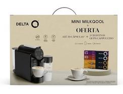 Kit Máquina Café DELTA Q Mini MILKQOOL + Qups Cappuccino + 40 Cápsulas