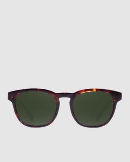 Óculos de sol unissexo Hawkers pantos carey lisos com lentes verdes Castanho
